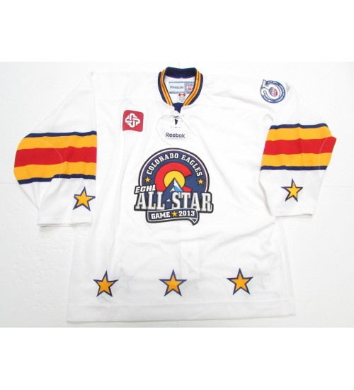 Custom ECHL Colorado Eagles 2013 All Star Hockey Jersey White